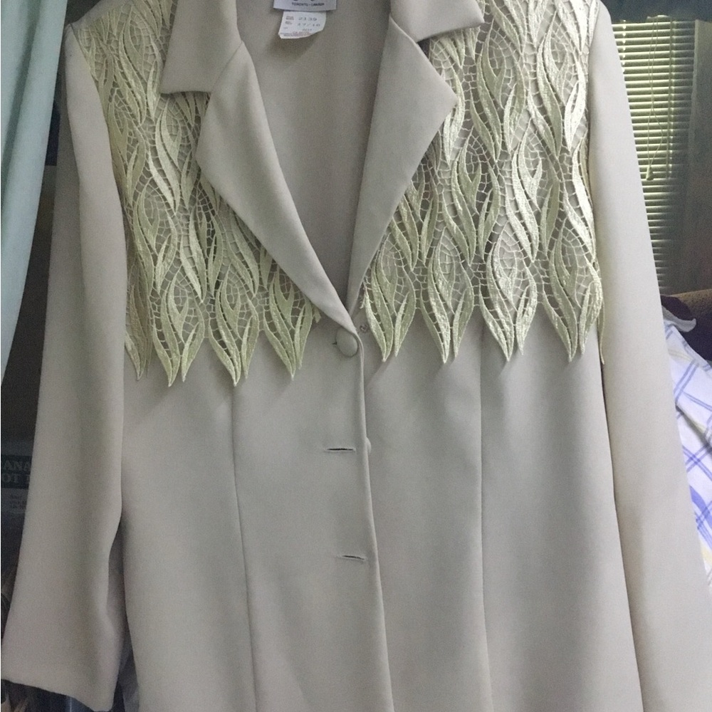 Cream Textured Jumpsuit with Intricate Upper Design